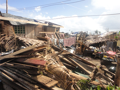 ンダナオ島　東ダバオ州バガンガ（Baganga）の被災状況