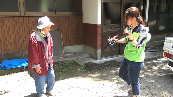 渡航したスタッフの活動(広報）ボランティア派遣モニタリング ©GNJ