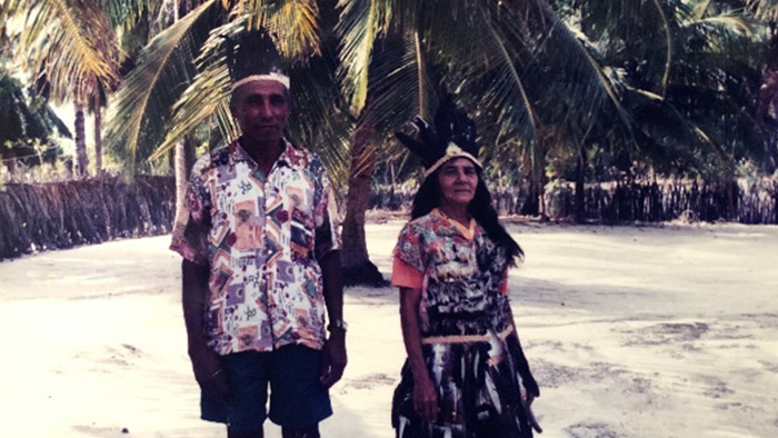 “民族衣装を着たトレメンベ族の夫婦