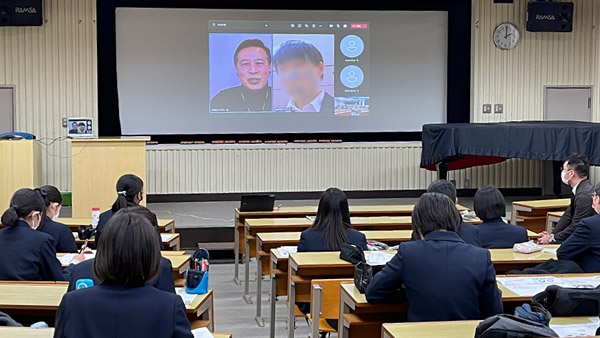 埼玉県立浦和第一女子高等学校（埼玉県さいたま市）：2022年2月13日（日） 村尾信尚関西学院大学教授／JPF顧問の基調講演、JPF・NGO講演