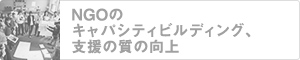 NGOのキャパシティビルディング、支援の質の向上