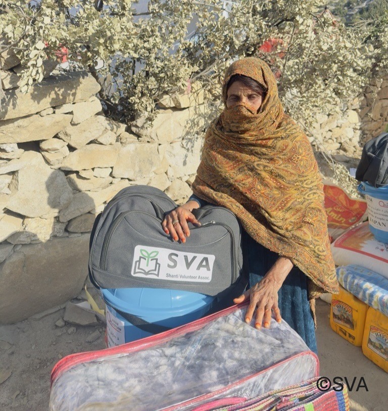 避難所で生活するオマルさん／アフガニスタンクナール県／2025.11 &copy;SVA<span id=