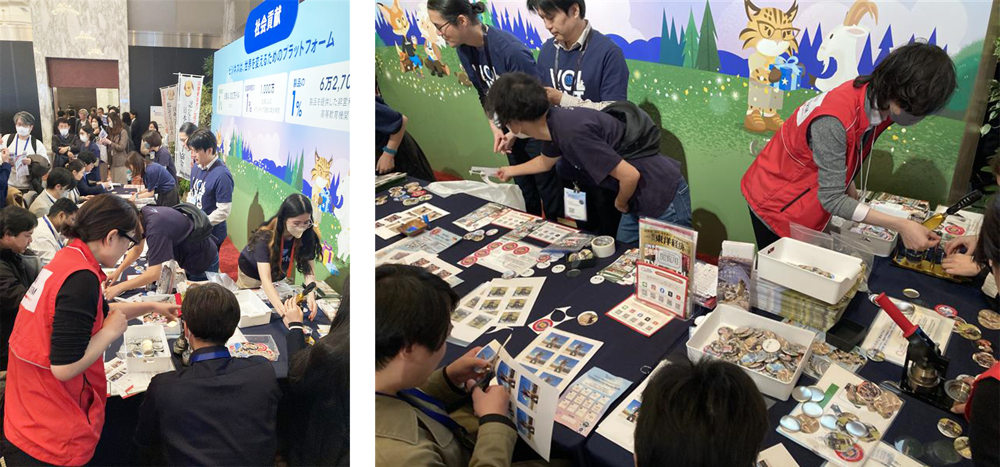 缶バッジづくりの様子&copy;JPF