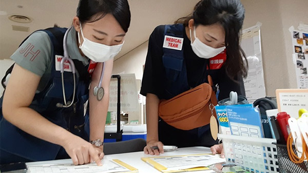 熊本県八代市での保健医療支援 ©JH