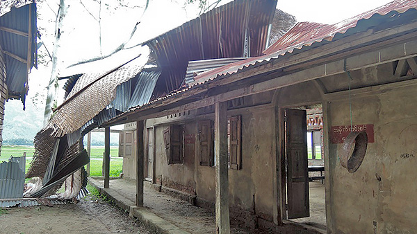 Phur Wut Chaung村で修繕予定の校舎