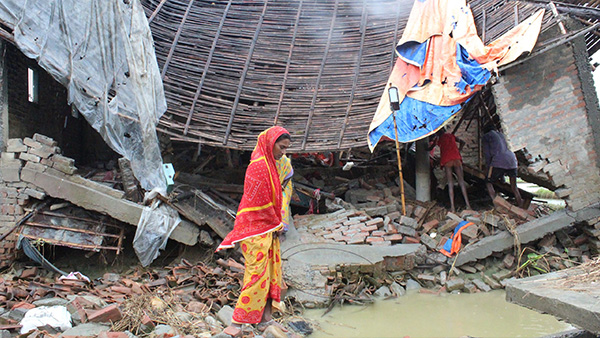 Dussad村Gaur自治体の被災状況