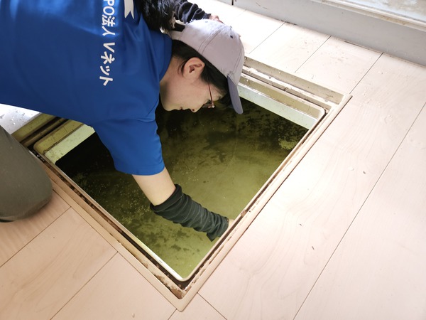 浸水した家屋に送風機を設置／千葉県佐倉市／2026.08.16 ©Ｖネット