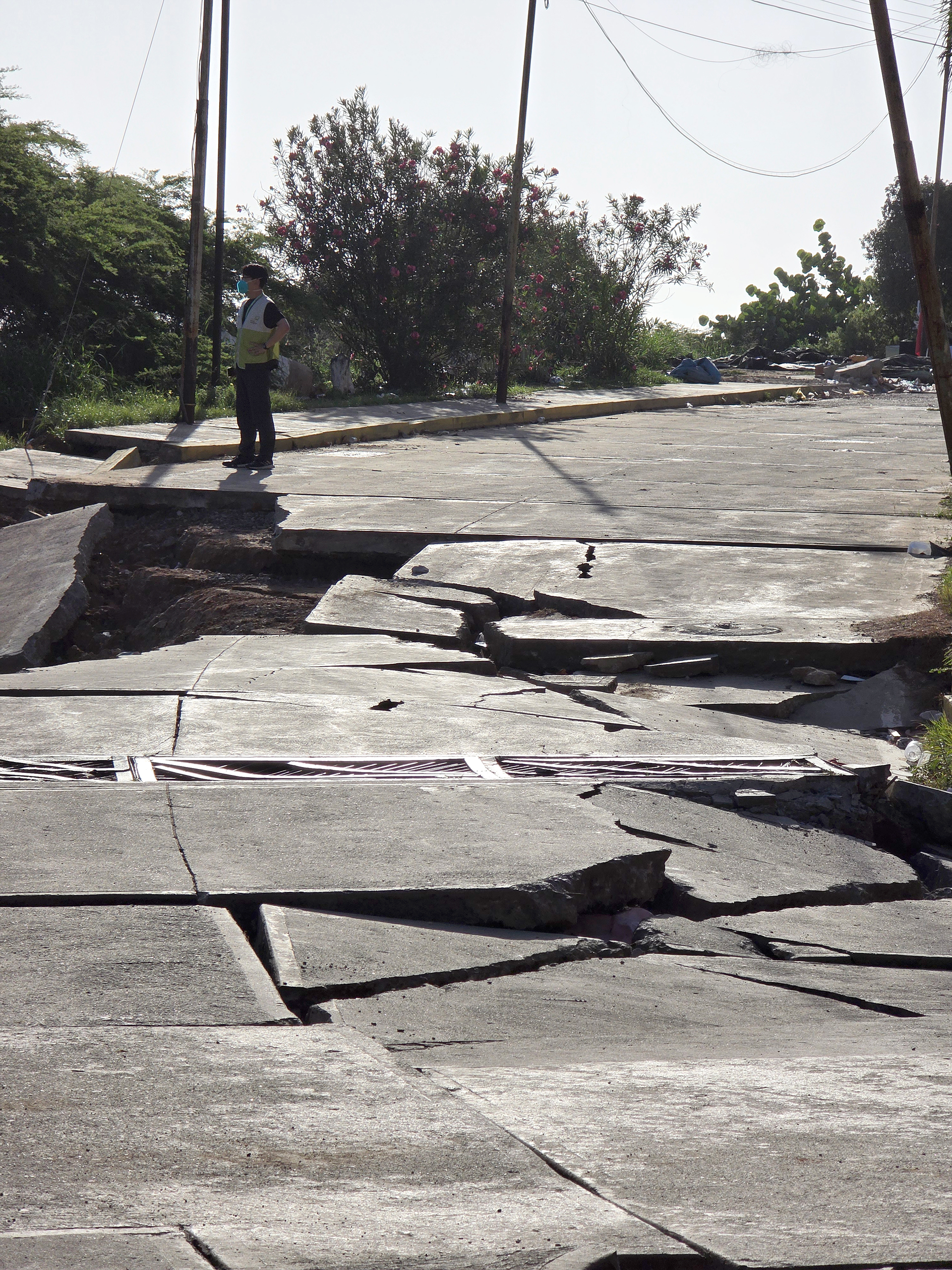 寸断された道路／La Guair／2026.07.02 ©Good Neighbors Mexico