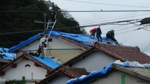 PWJによるブルーシート張り支援－千葉県鋸南町