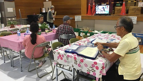 避難所に「憩いの広場」が完成！