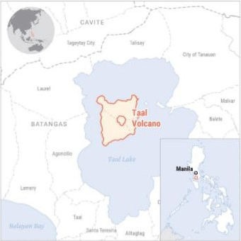 フィリピン・タール火山噴火による被害に対する緊急初動調査を開始