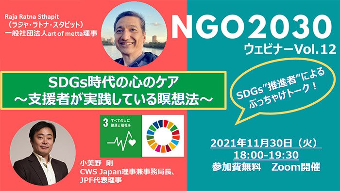 11月30日開催 NGO2030ウェビナーvol.12 SDGsの