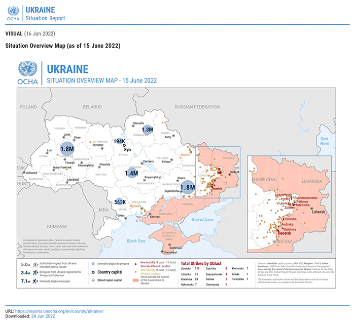 Ukraine | Situation Reports Last updated: 15 Jun 2022