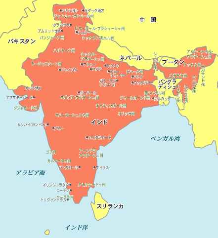 インド詳細地図