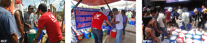 「フィリピン・台風ボーファ被災者支援」　参加NGO団体活動の様子