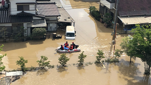 1. PWJ team On the way to the affected area / 8th July Hiroshima ©PWJ／A-PADジャパン／CF