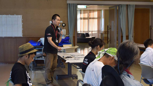 28. 愛媛県域情報共有会議で災害時の情報共有の意義について語るJPFスタッフ 愛媛県 2018年7月23日 cJPF