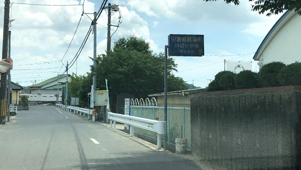 浸水被害を受けた川辺地区（2019年7月撮影）
