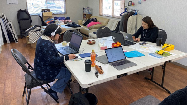 Transcribing interviews ©Kyushu Christ Disaster Relief Center
