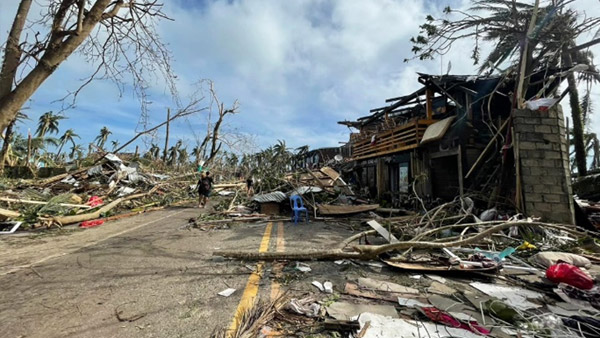 シアルガオ島の被災状況 ©PLAN