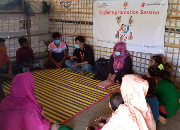 Hygiene session ©Abu Vuiya, Hygiene Promoter Volunteer/Save the Children