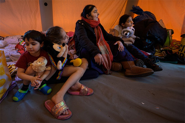At the Lwowska Refugee Reception Center in Poland (Credit: Anthony Upton/DEC)