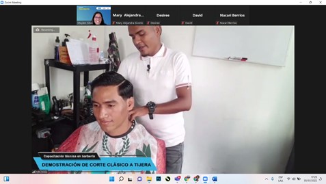 Online training course on hairdressing techniques ©PLAN
