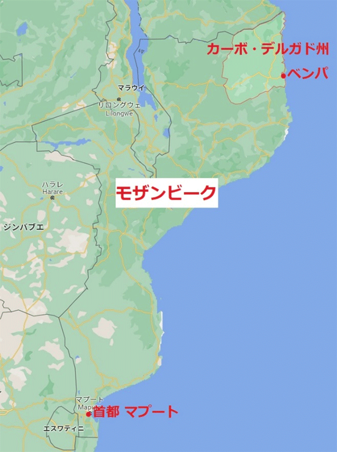 地図データ©2021 Google
